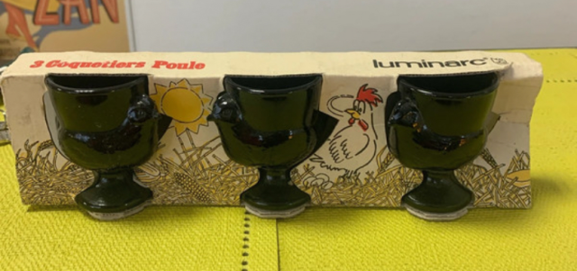 Trois coquetiers vintage LUMINARC