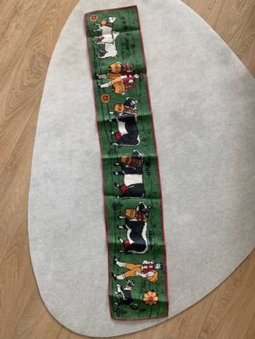 Bande de tissu vintage 81cm sur 14cm